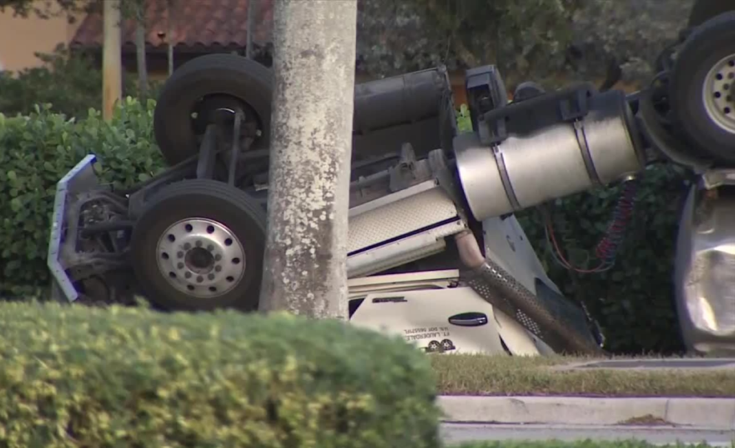 Fuel Leak Contained Tanker Accident Near Miramar Parkway Sparks Quick Emergency Response