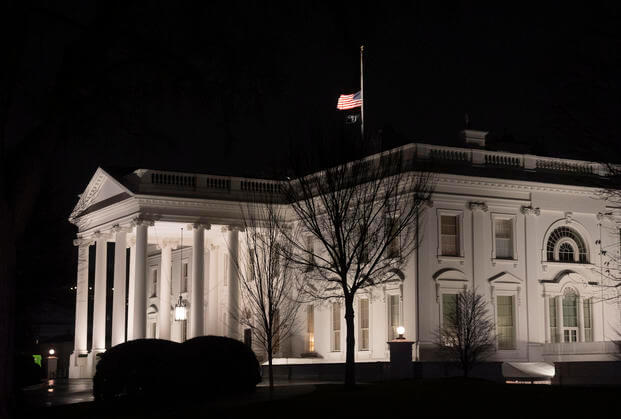 U.S. Flags at Half-Staff on Inauguration Day