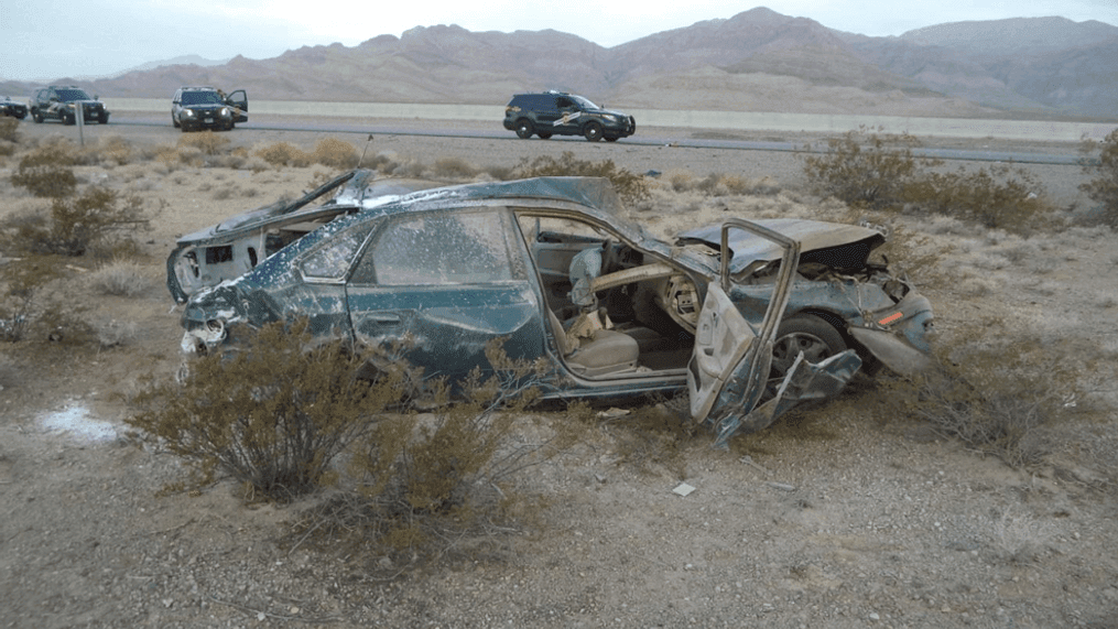 Man Killed in Rollover Crash on I-15 North of Las Vegas Valley